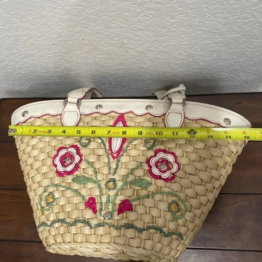 Brighton Cream & Natural Woven Floral Tote